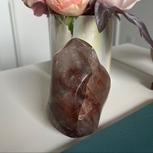 Mystical fire quarts  crystal sphere office decor. NEW